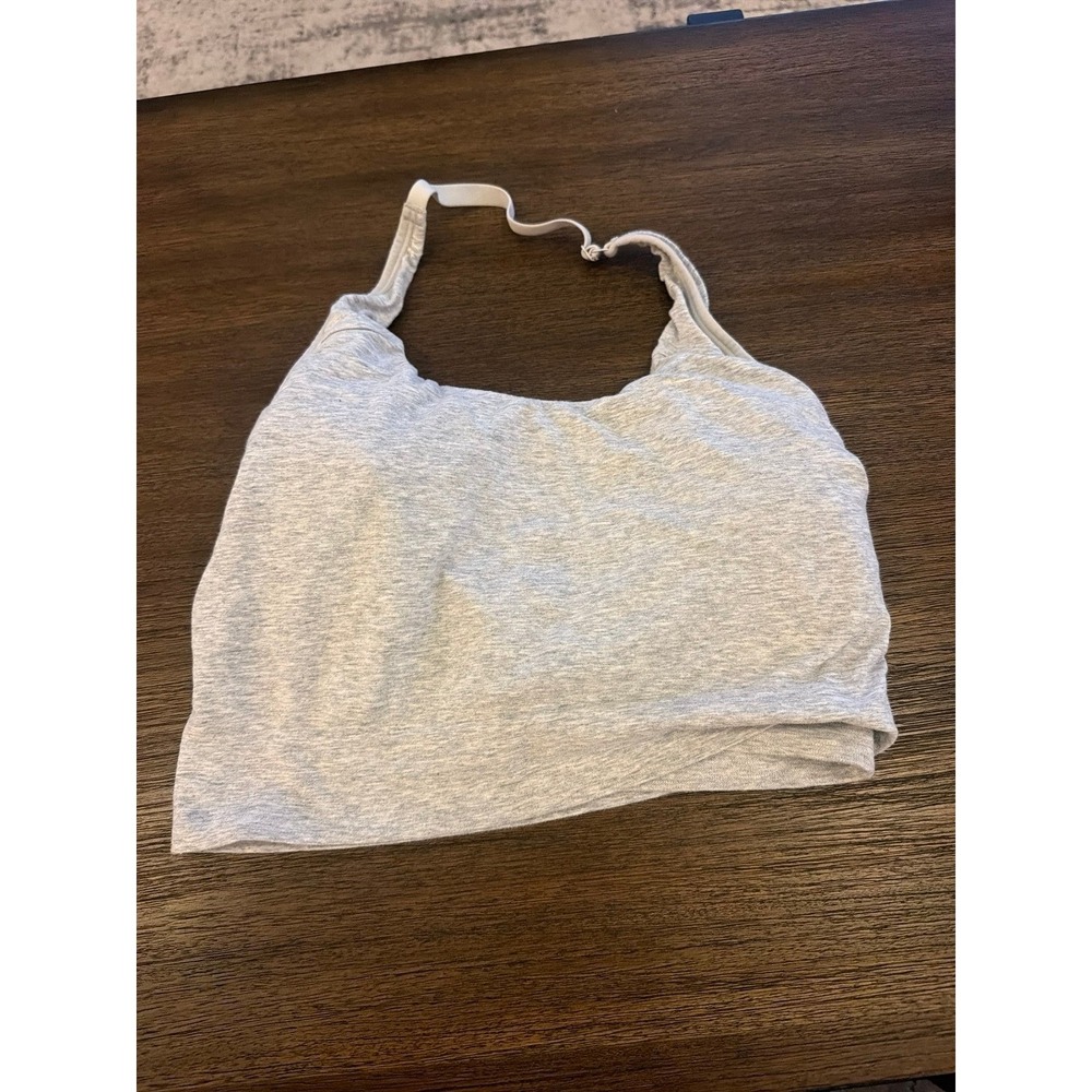 Auden Women's Gray Sports Bra Athletic Apparel Halter Large
